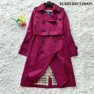 バーバリー(BURBERRY)の【美品】バーバリーロンドン トレンチコート ライナー付 希少カラー ボルドー M(トレンチコート)