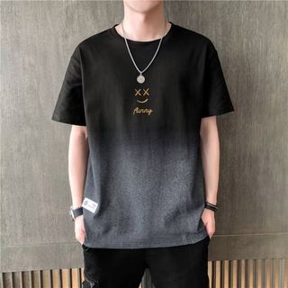 【人気商品】メンズ グラデーション Tシャツ 半袖   綿100％ カジュアル(Tシャツ/カットソー(半袖/袖なし))