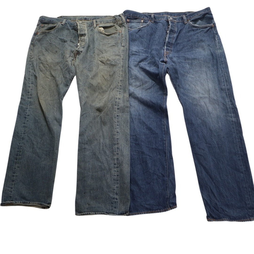古着卸 まとめ売り リーバイス 501 デニム パンツ 8枚セット (メンズ 40 /42 ) インディゴブルー ライトブルー ストレート フェード MS9106 メンズのパンツ(その他)の商品写真