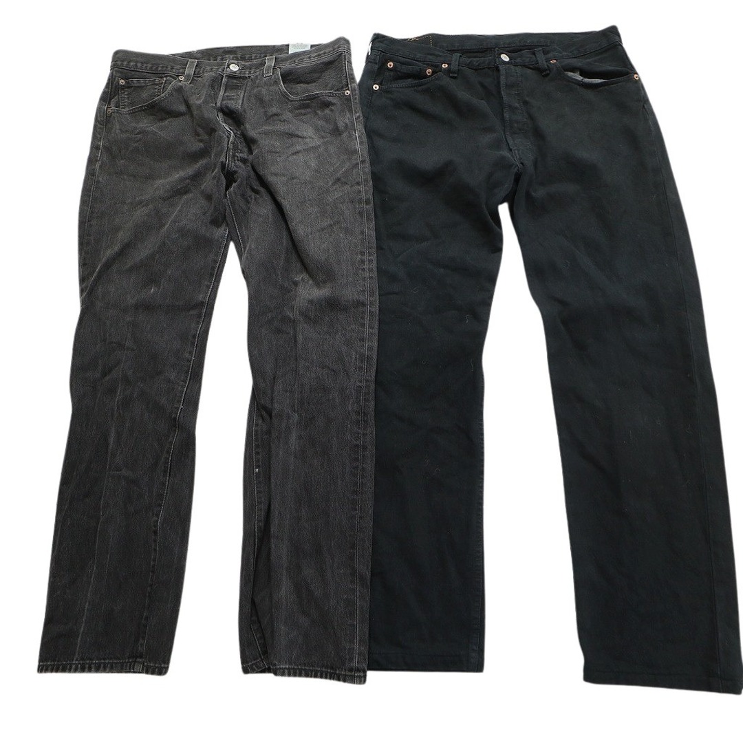古着卸 まとめ売り リーバイス 501 デニム パンツ 8枚セット (メンズ 40 /38 ) ストレート ブラック MS9101 メンズのパンツ(その他)の商品写真