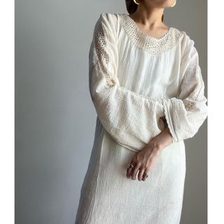 グリモワール(Grimoire)のvintage cotton gaze long dress(ロングワンピース/マキシワンピース)