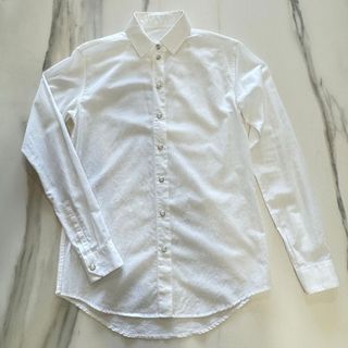 サンローラン(Saint Laurent)の【SAINT LAURENT】サンローラン　白シャツ　シースルーシャツ　34(シャツ/ブラウス(長袖/七分))