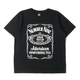 NUMBER (N)INE - NUMBER (N)INE ナンバーナイン Tシャツ サイズ:4 復刻モデル ジャックダニエル クルーネック 半袖Tシャツ ブラック 黒 トップス カットソー【メンズ】【中古】