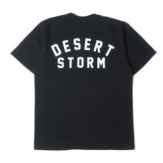 ダブルタップス(W)taps)のWTAPS ダブルタップス Tシャツ サイズ:L DESERT STORMロゴ クルーネック 半袖Tシャツ ブラック 黒 トップス カットソー【メンズ】【中古】(Tシャツ/カットソー(半袖/袖なし))