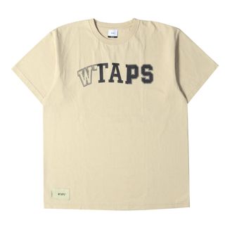 ダブルタップス(W)taps)のWTAPS ダブルタップス Tシャツ サイズ:S 22SS ブランドロゴ クルーネック 半袖Tシャツ RANSOM / SS ベージュ トップス カットソー【メンズ】【中古】(Tシャツ/カットソー(半袖/袖なし))