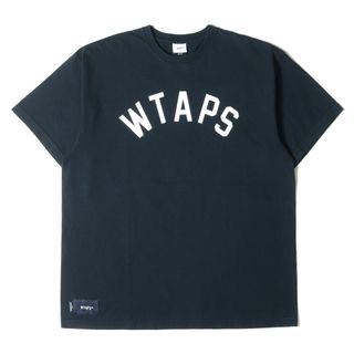 WTAPS ダブルタップス Tシャツ サイズ:L 22SS アーチロゴ ヘビーウェイト クルーネック 半袖Tシャツ LOCKER SS COTTON ネイビー 紺 トップス カットソー【メンズ】【中古】