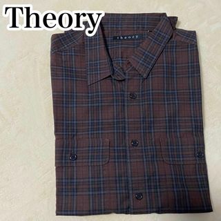 セオリー　長袖シャツ　マドラスチェック　Sサイズ　メンズ　Theory(Tシャツ/カットソー(七分/長袖))