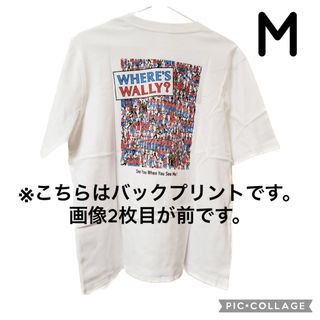 ジーユー(GU)の◆ GU ウォーリーをさがせ グラフィックT ホワイト 半袖 M .(Tシャツ(半袖/袖なし))