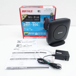 バッファロー(Buffalo)のBUFFALO / バッファロー ◆無線LAN親機 AirStation Wi-Fi6 STANDARD AX4 WSR-3200AX4S/DBK 家電【中古】 [0220489316](PC周辺機器)