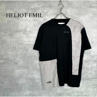 『HELIOT EMIL』ヘリオットエミル (L) テックパネル Tシャツ(Tシャツ/カットソー(半袖/袖なし))