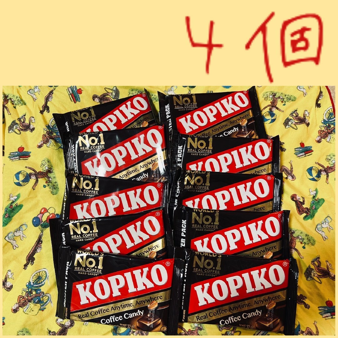 コピコKOPIKOのコーヒーキャンディー韓国お菓子４袋【当日匿名発送】 食品/飲料/酒の食品(菓子/デザート)の商品写真