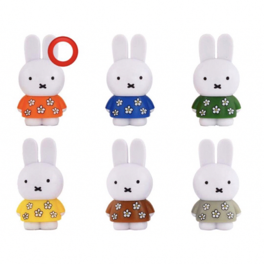 miffy(ミッフィー)のミッフィー　置物　インテリア miffy テトラフィビッツ 花柄 匿名配送 橙 インテリア/住まい/日用品のインテリア小物(置物)の商品写真