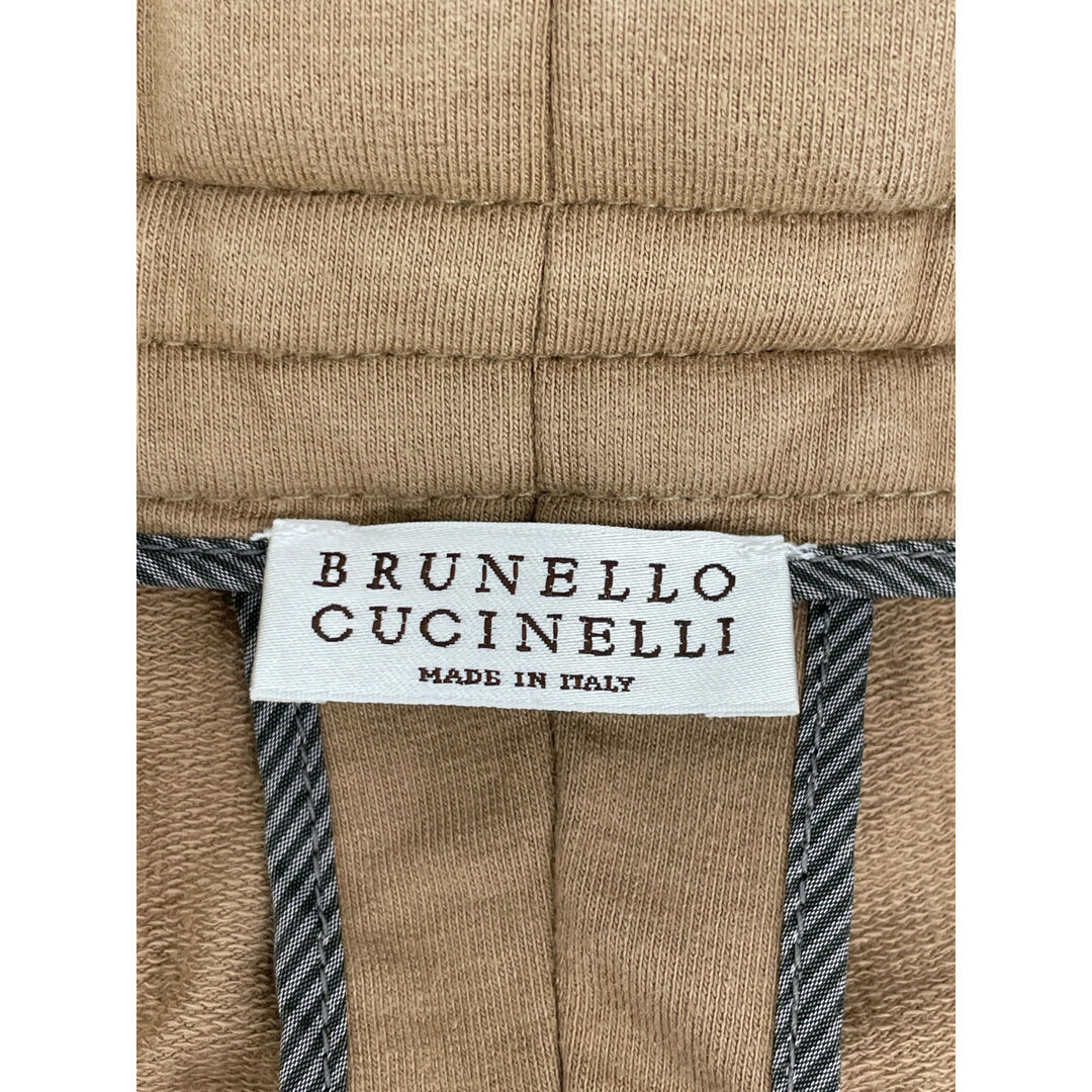 BRUNELLO CUCINELLI(ブルネロクチネリ)のブルネロクチネリ ブラウン コットン モニーレ装飾 スウェットパンツ 40 レディースのパンツ(その他)の商品写真
