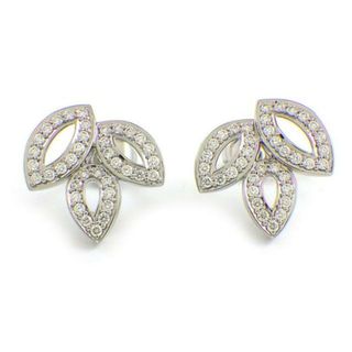 ハリーウィンストン HARRY WINSTON ピアス リリー クラスター ミニ EADPPO1MLC パヴェ 74ポイント ダイヤモンド 計0.37ct PT950 【中古】