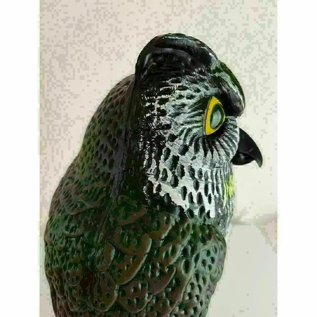 i鳥よけグッズ リアル フクロウ 置物 鳥追いフクロウ カラス 防鳥 防獣対策 インテリア/住まい/日用品のインテリア小物(その他)の商品写真