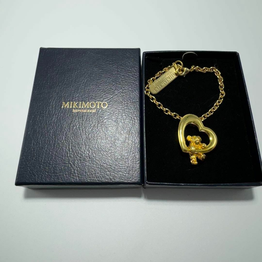MIKIMOTO(ミキモト)の【箱付き】ミキモト　ゴールドチャーム　ベアー　クマ　ハート レディースのファッション小物(キーホルダー)の商品写真