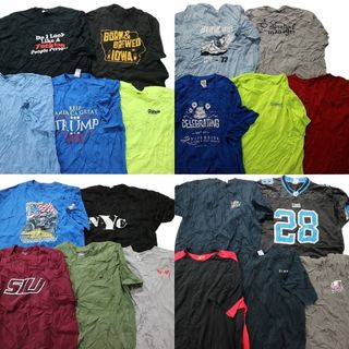 古着卸 まとめ売り カラーmix プリント 半袖Tシャツ 20枚セット (メンズ 2XL ) カラーMIX ラルフローレン チャンピオン MS9306(その他)