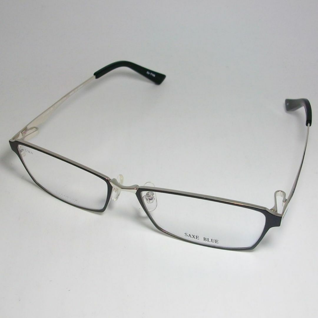 SB7106-1-57 SAXE BLUE ザックスブルー メガネ フレーム メンズのファッション小物(サングラス/メガネ)の商品写真