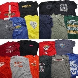 古着卸 まとめ売り カラーmix プリント 半袖Tシャツ 20枚セット (メンズ 3XL /4XL /5XL ) カラーMIX NIKE グレー MS9336(その他)