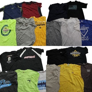 古着卸 まとめ売り カラーmix プリント 半袖Tシャツ 20枚セット (メンズ XL /2XL ) カラーMIX NIKE グレー MS9335(その他)