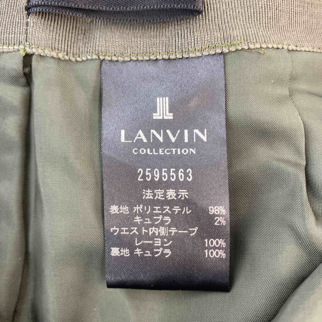 LANVIN COLLECTION(ランバンコレクション)のLANVIN COLLECTION ランバンコレクション サイズ40　オリーブ　カーキ　ゴブラン織り風　レディース ひざ丈スカート レディースのスカート(ひざ丈スカート)の商品写真