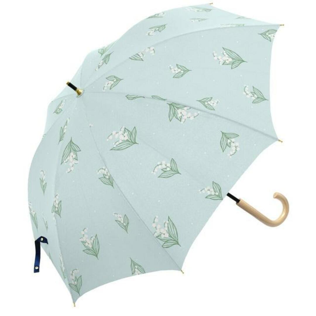 ブラックコーティング 晴雨兼用 50cm テキスタイル 長傘 レディースのファッション小物(傘)の商品写真
