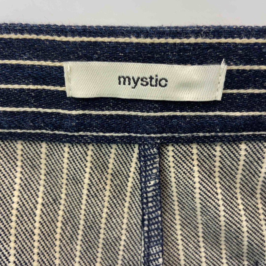 mystic(ミスティック)のmystic ミスティック レディース カジュアルパンツ　ウエストゴム　ストライプ　青　フリーサイズ レディースのパンツ(カジュアルパンツ)の商品写真