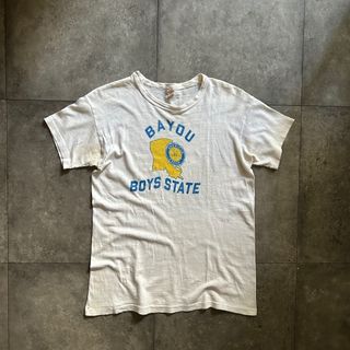 ラッセルアスレティック(Russell Athletic)の60s ラッセルアスレティック ヴィンテージtシャツ USA製 L ホワイト(Tシャツ/カットソー(半袖/袖なし))