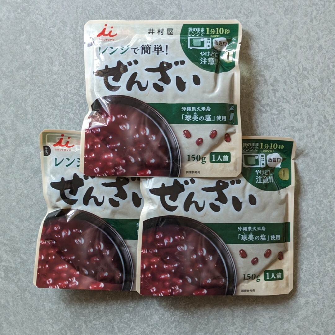 井村屋(イムラヤ)の井村屋　レンジで簡単　ぜんざい　150g x 3袋 食品/飲料/酒の食品(菓子/デザート)の商品写真