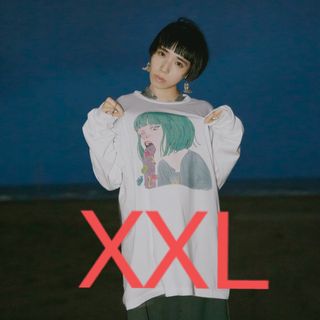 XXL PEDRO ロングTシャツ　アユニD ペドロ　ホワイト　白(Tシャツ/カットソー(七分/長袖))