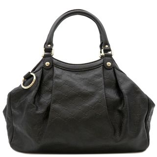 グッチ(Gucci)のグッチ GUCCI トートバッグ スーキー グッチシマレザー ブラック ゴールド金具 211944 【保存袋】【中古】(トートバッグ)