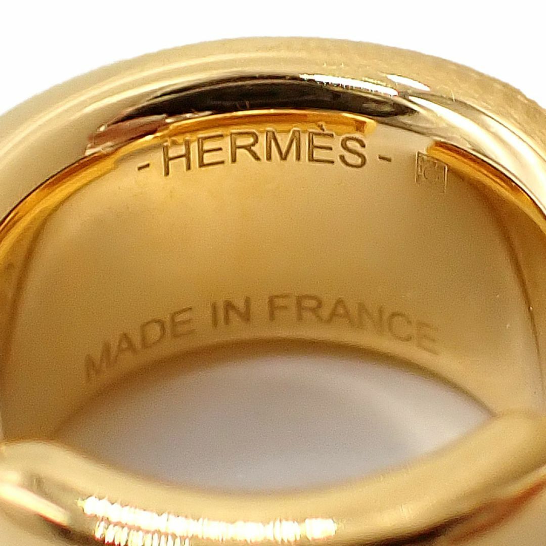 Hermes(エルメス)の未使用品 エルメス オランプ イヤーカフ PM H010734 カネル ゴールド メッキ ボックスカーフ  Hモチーフ ジュエリー アクセサリー レディースのアクセサリー(イヤーカフ)の商品写真