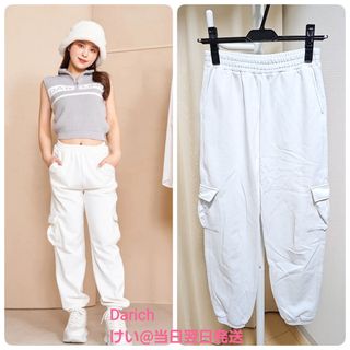 ダーリッチ(Darich)のDarich ダーリッチ カーゴスウェットパンツ WHT ホワイト 白(ワークパンツ/カーゴパンツ)