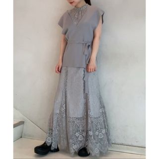 SNIDEL - ♡新品タグ付き♡ snidel ニットベストセットマーメイドレースワンピース