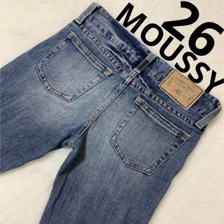 マウジー(moussy)の【希少】 MOUSSY デニム ローライズ 26 イエローステッチ 26サイズ(デニム/ジーンズ)