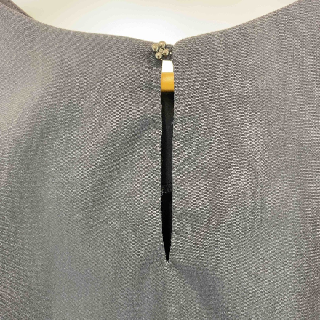 Simplicite(シンプリシテェ)のSimplicite シンプリシテェ レディース 半袖シャツ ブラウス パフスリーブ 紺 無地 レディースのトップス(シャツ/ブラウス(半袖/袖なし))の商品写真