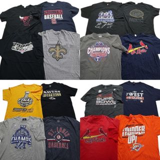 古着卸 まとめ売り プロチーム 半袖Tシャツ 16枚セット (メンズ XL ) MLB NBA NFL MS9414(その他)