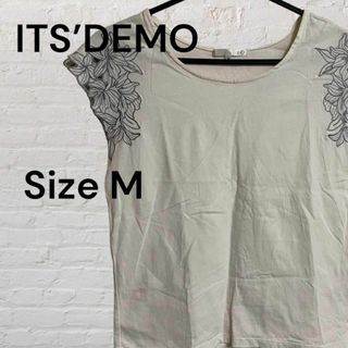 イッツデモ(ITS'DEMO)のIT'S DEMO イッツデモ　ノースリーブ　Tシャツ　トップス　半袖　花柄(Tシャツ(半袖/袖なし))