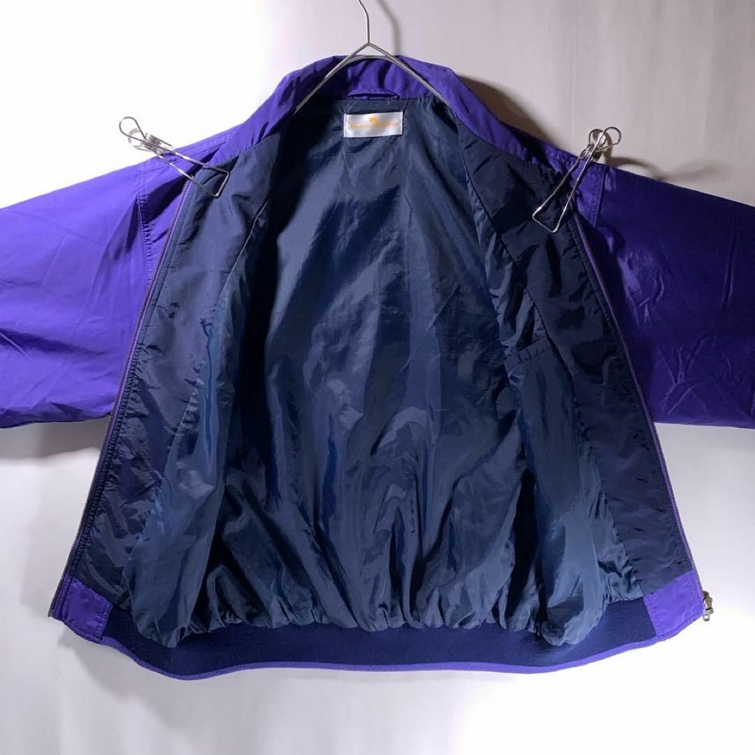レトロ古着 短丈 ナイロン スイングトップ g9 ハリントンジャケット 紫 メンズのジャケット/アウター(ブルゾン)の商品写真