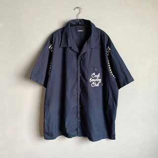 キューン(CUNE)のCUNE ボーリングシャツ キューン 半袖オープンカラー ネイビー 4 XL(シャツ)