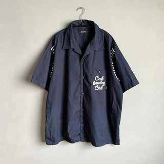 キューン(CUNE)のCUNE ボーリングシャツ キューン 半袖オープンカラー ネイビー 4 XL(シャツ)