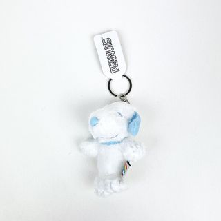 スヌーピー(SNOOPY)のスヌーピー レインボーカラーマスコット ライトブルー ぬいぐるみ キーホルダー(ぬいぐるみ/人形)