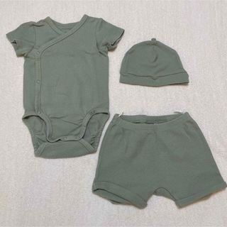 エイチアンドエム(H&M)のH&M ロンパース&パンツ&帽子セット6〜9ヶ月(ロンパース)