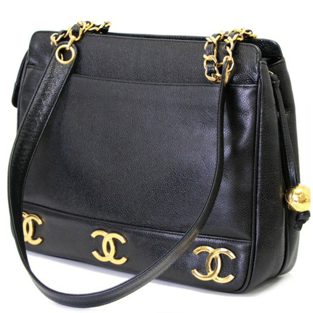 CHANEL(シャネル)のシャネル CHANEL トリプルココ チェーンショルダーヴィンテージ キャビア G金具 3番台 【65191】 メンズのバッグ(ショルダーバッグ)の商品写真