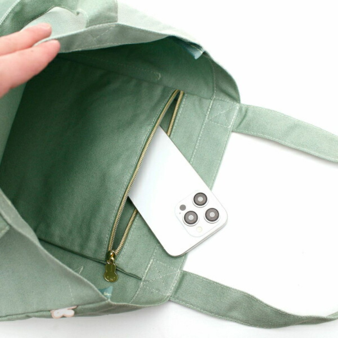 miffy(ミッフィー)のミッフィー miffy 刺繍トートバッグ (パープル) 推し活 オタ活 レディースのバッグ(トートバッグ)の商品写真