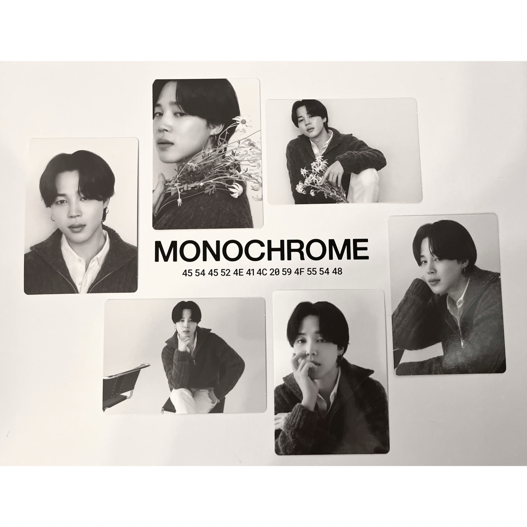 防弾少年団(BTS)(ボウダンショウネンダン)のBTS MONOCHROME ミニフォトカード JIMIN ジミン コンプ エンタメ/ホビーのタレントグッズ(アイドルグッズ)の商品写真