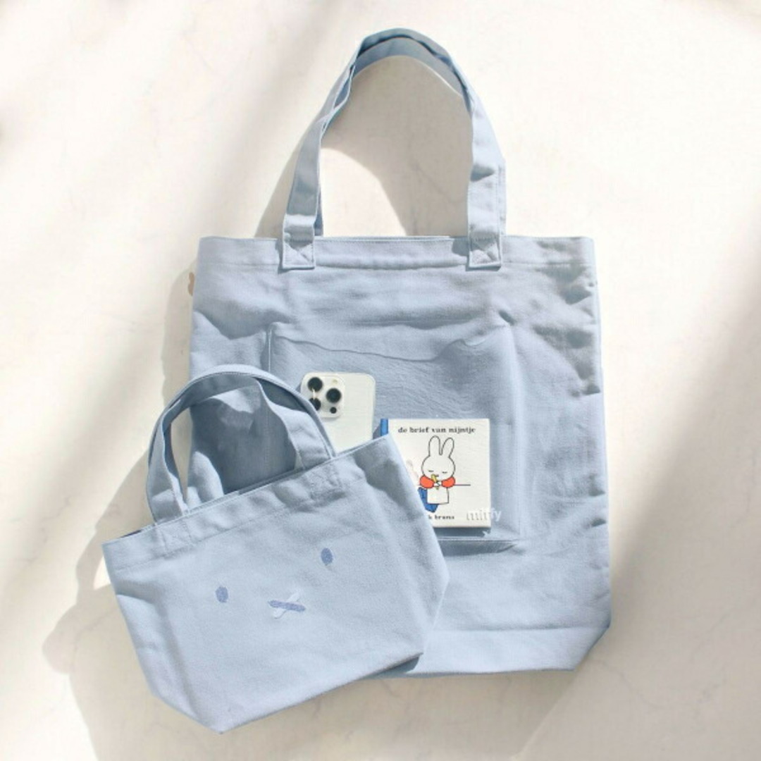 miffy(ミッフィー)のミッフィー miffy 刺繍ミニトートバッグ (パープル) 推し活 オタ活 レディースのバッグ(トートバッグ)の商品写真