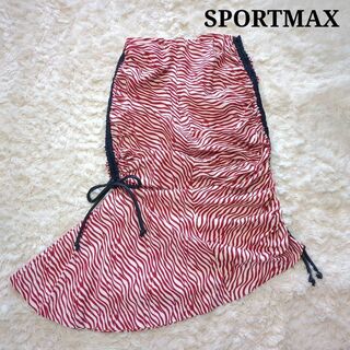 マックスマーラ(Max Mara)の極美品⭐︎SPORTMAX　マックスマーラ　アシンメトリースカート　ポーランド製(ひざ丈スカート)