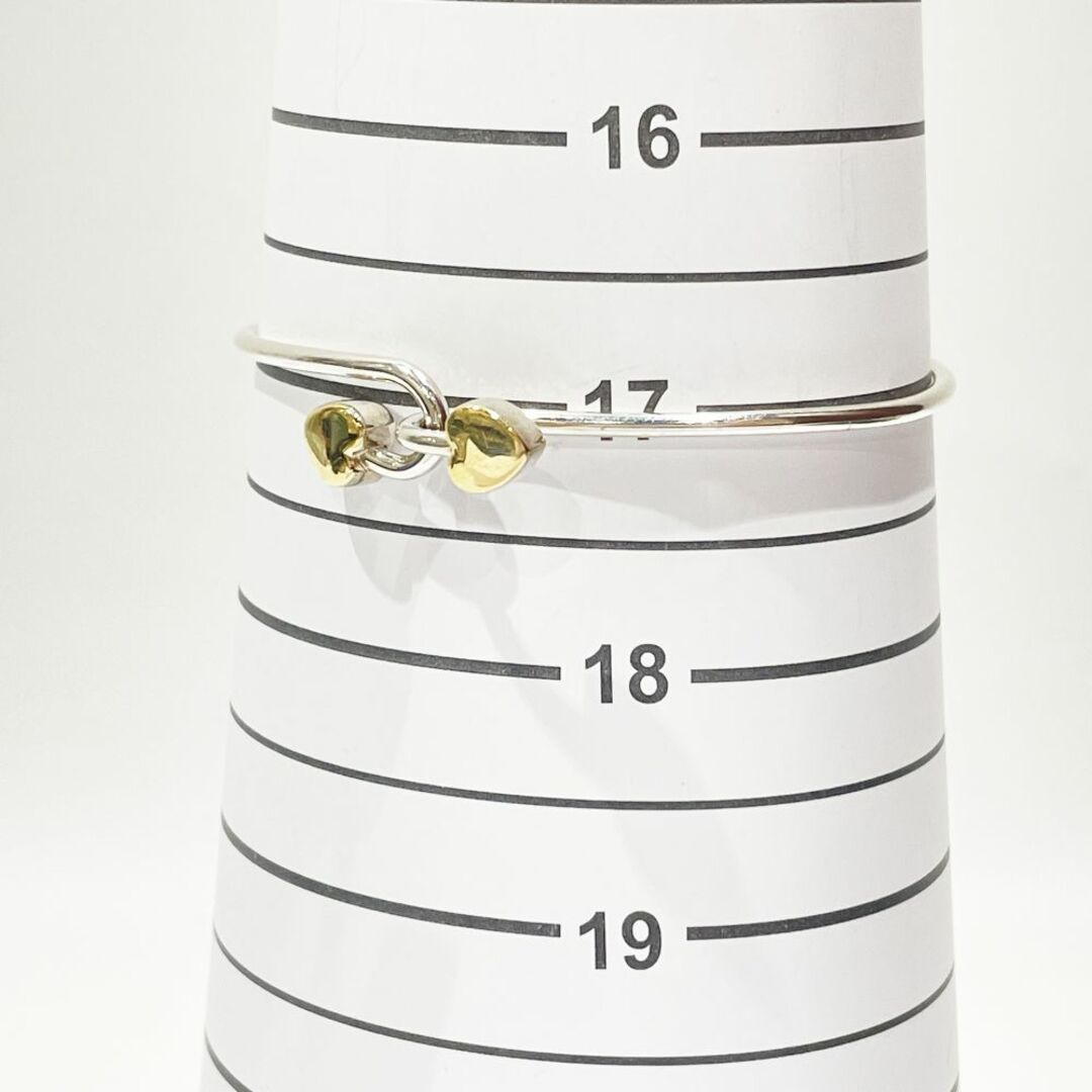 TIFFANY&Co. バングル ソリッド ダブル ハート SV925 K18YG TIFFANY&Co. バングル ソリッド ダブル ハート SV925 K18YG