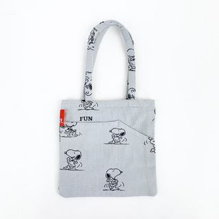 スヌーピー(SNOOPY)のスヌーピー ジャガードトートバッグ (グレー) ルートート (ROOTOTE) SNOOPY(トートバッグ)